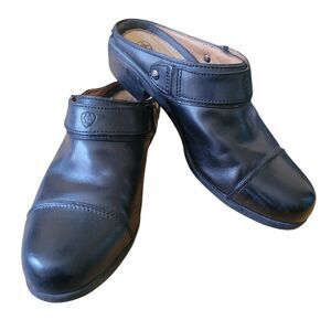 Ariat Womens Black Leather Clogs (Size 9B)